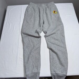 Buc-ee's Heather Gray Jogger Sweatpants Beaver Logo Medium Fleece Pants